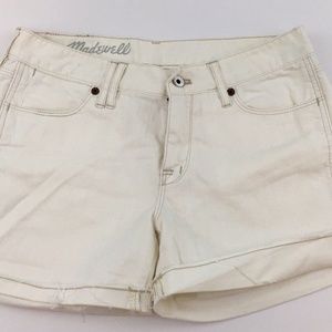 Madewell White Denim Shorts